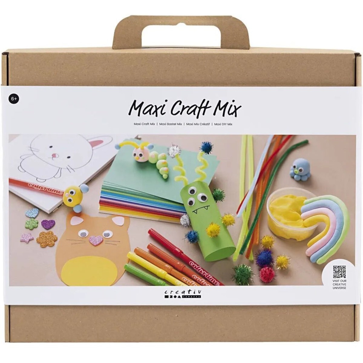 Maxi zestaw do prac plastycznych dla dzieci +6, Creotime