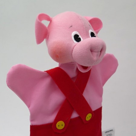 Pacynka na rękę Świnka czerwona 26cm do teatrzyku | Dadum Pacynka na rękę Świnka czerwona 26cm do teatrzyku | Dadum