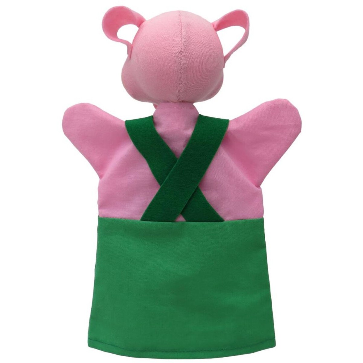 Pacynka na rękę Świnka zielona 26cm do teatrzyku | Dadum