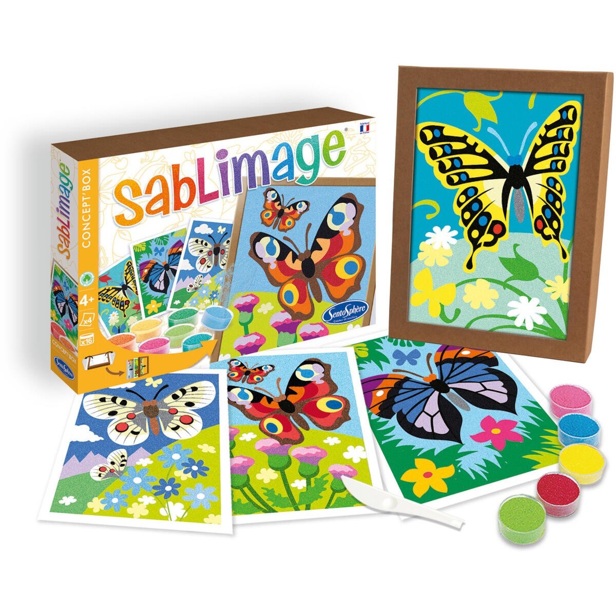 SentoSphere Motyle 4 obrazki piaskowe Sablimage +4 lat | Dadum Kraków
