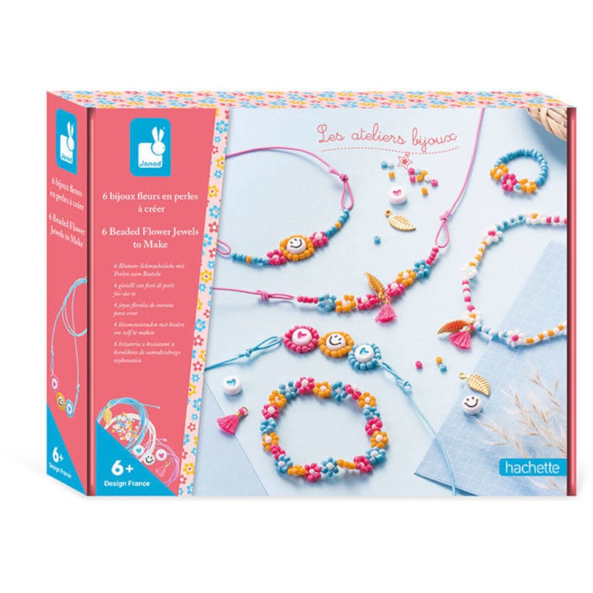 Janod Biżuteria do robienia Kwiatki z koralików +6 | Dadum Kraków