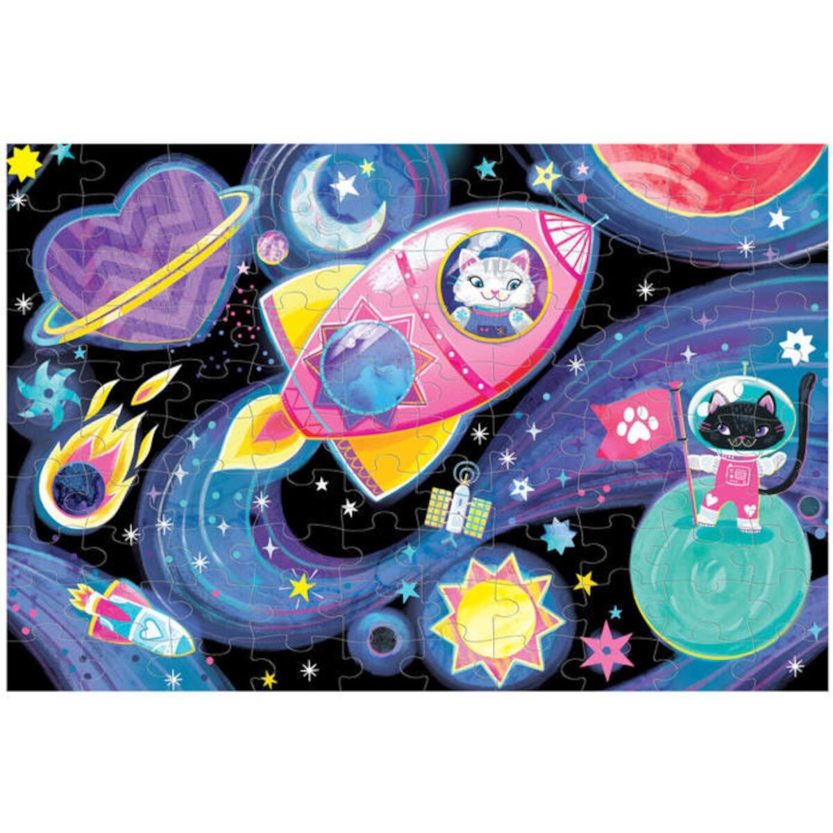 Puzzle 100 Kosmiczne marzenia świecące w ciemności,  | Dadum