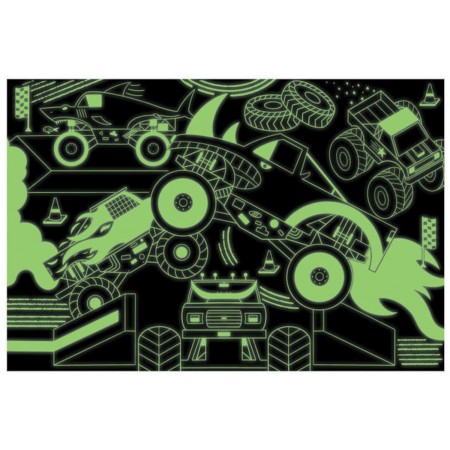 Puzzle 100 Monster trucki świecące w ciemności, Mudp | Dadum Puzzle 100 Monster trucki świecące w ciemności, Mudp | Dadum
