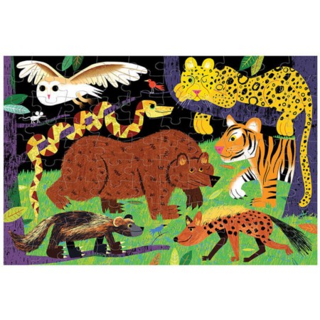 Puzzle 100 Drapieżniki lądowe świecące w ciemności, | Dadum Puzzle 100 Drapieżniki lądowe świecące w ciemności, | Dadum