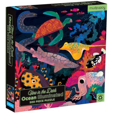 Puzzle 500 Ocean świecące w ciemności, Mudpuppy | Dadum Kraków