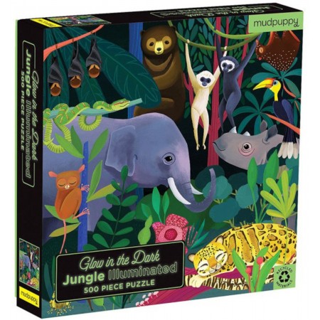 Puzzle 500 Dżungla świecące w ciemności, Mudpuppy | Dadum Kraków Puzzle 500 Dżungla świecące w ciemności, Mudpuppy | Dadum Kraków