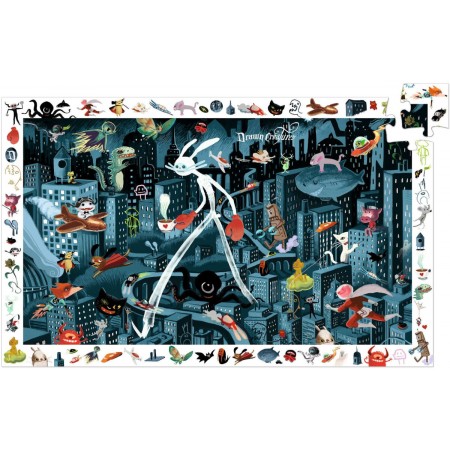 Puzzle 100 elementów Miasto Nocą, Djeco Puzzle 100 elementów Miasto Nocą, Djeco