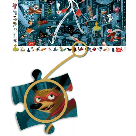 Puzzle 100 elementów Miasto Nocą, Djeco Puzzle 100 elementów Miasto Nocą, Djeco