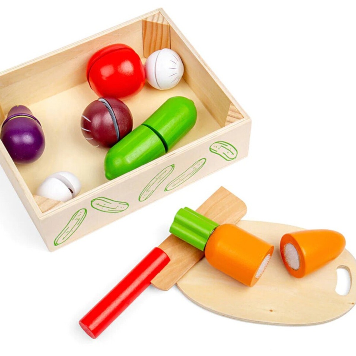 Warzywa drewniane do krojenia na rzep +18m, BigJigs | Dadum Kraków