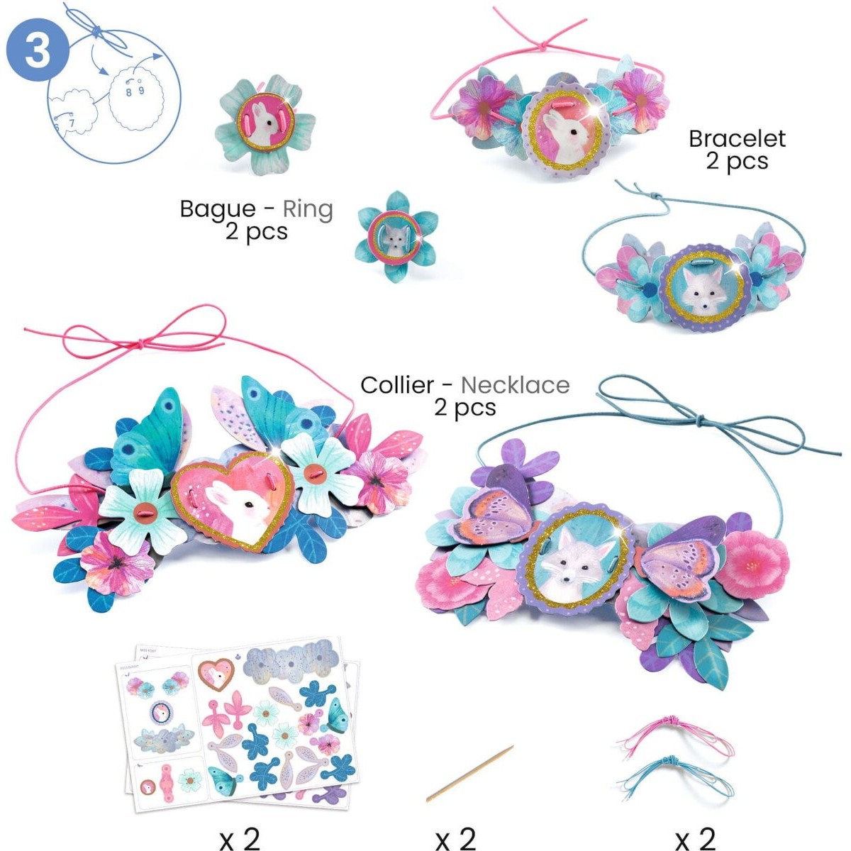 Djeco Zestaw kreatywny dla dziewczyn Bajkowy Świat | Dadum