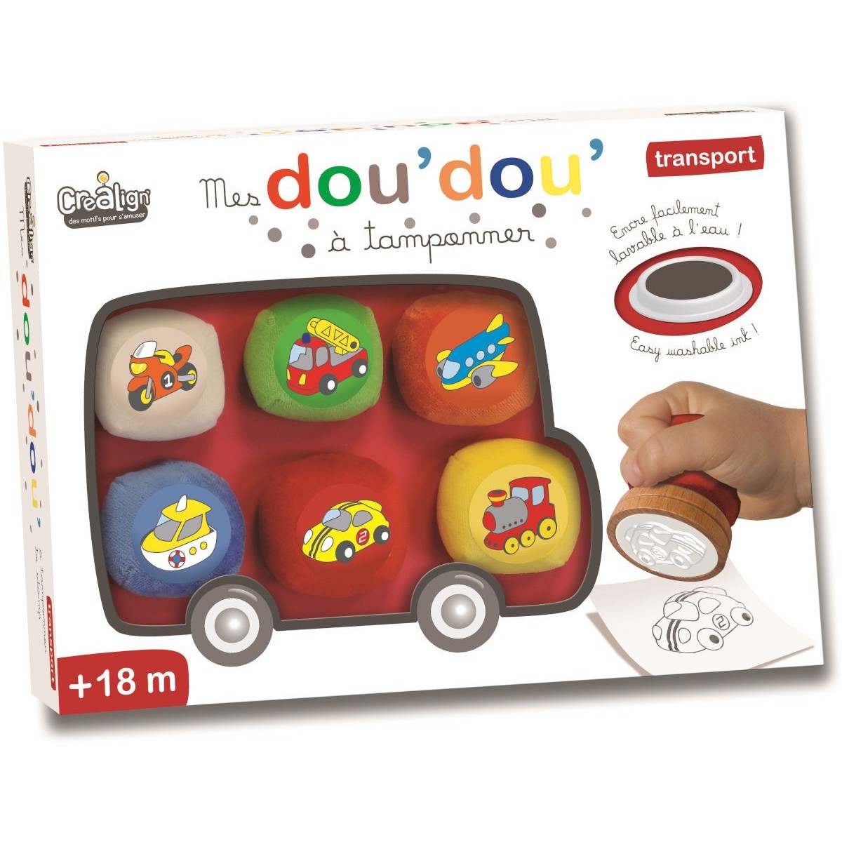 Stempelki Doudou Pojazdy +18m, Crea Lign'