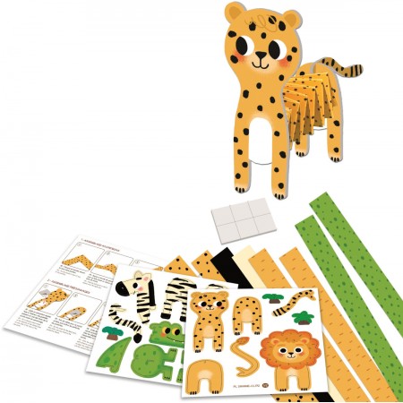 Crea Lign' Zwierzęta z Sawanny akordeonowe origami  dla dzieci | Dadum