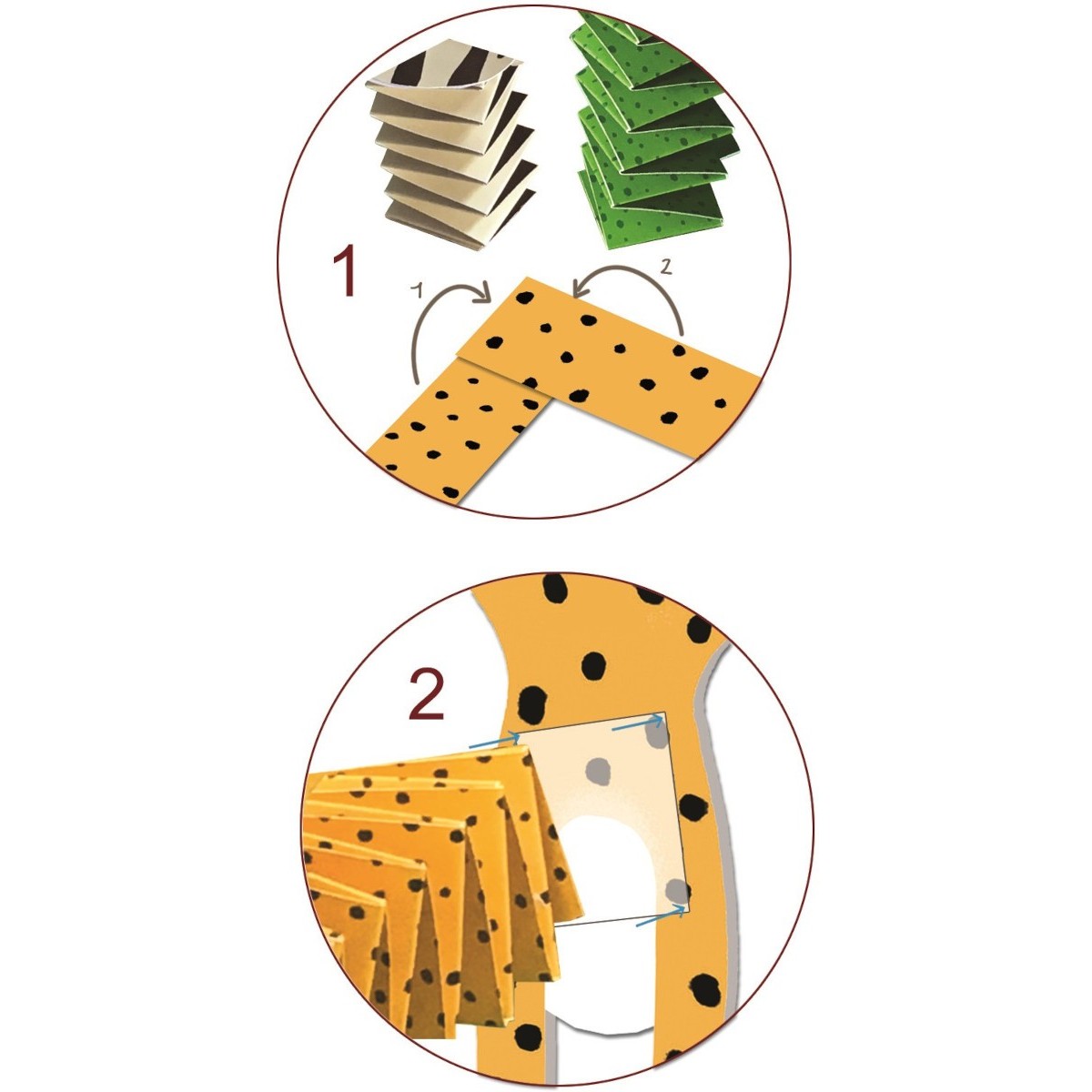 Crea Lign' Zwierzęta z Sawanny akordeonowe origami  dla dzieci | Dadum