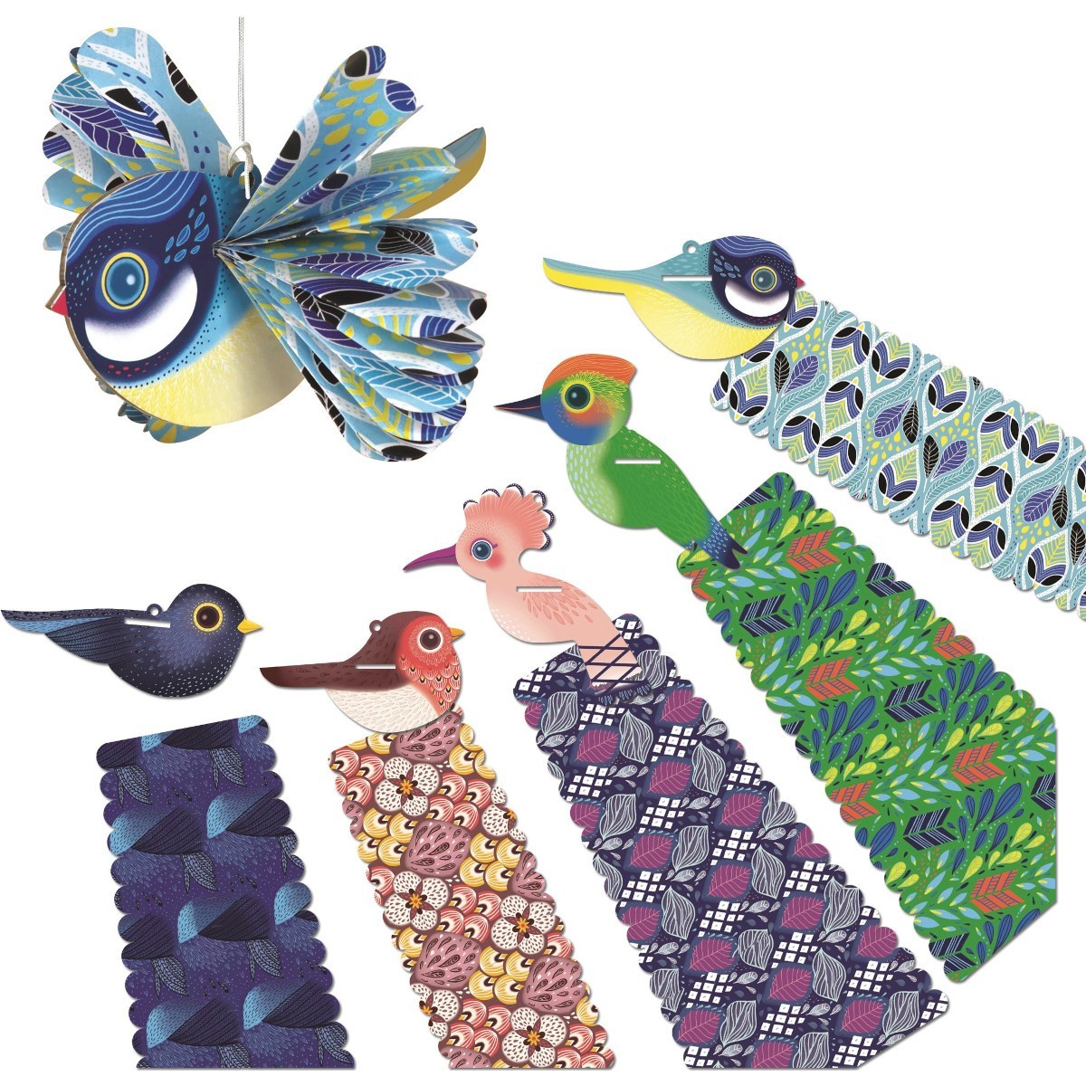 Crea Lign' Europejskie Ptaki z origami jak wachlarz | Dadum