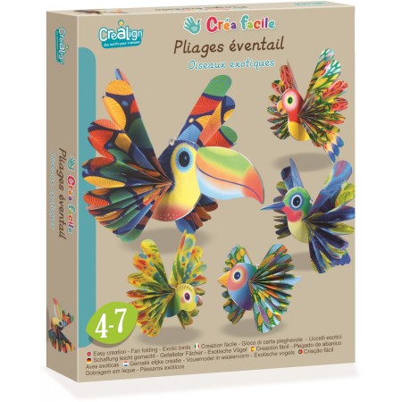 Crea Lign' Egzotyczne Ptaki z origami jak wachlarz | Dadum Crea Lign' Egzotyczne Ptaki z origami jak wachlarz | Dadum