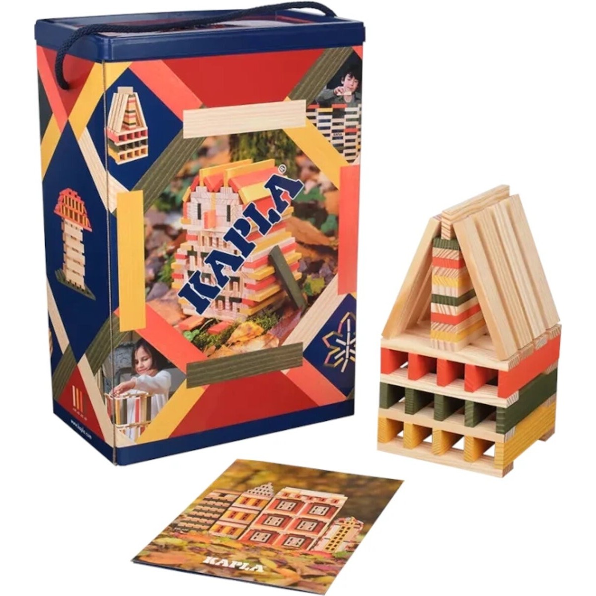 Kapla 200szt JESIEŃ z książeczką drewniane klocki deseczki | Dadum