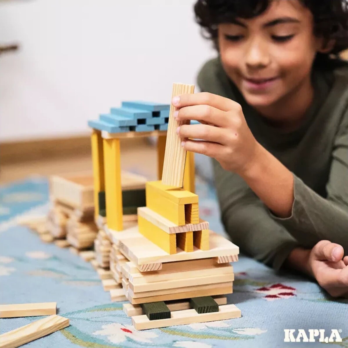 Kapla 200szt JESIEŃ z książeczką drewniane klocki deseczki | Dadum