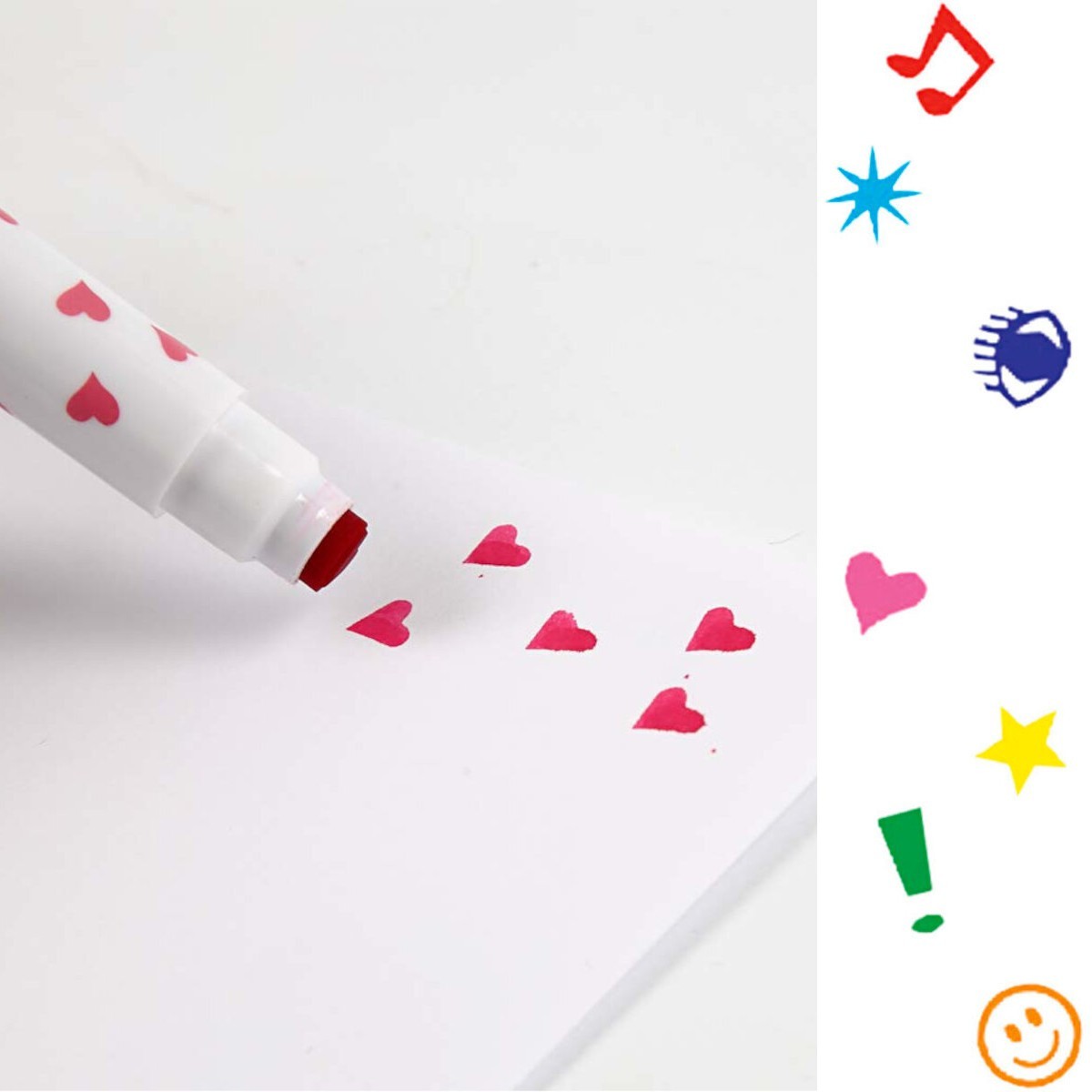 Flamastry ze stempelkami 8 wzorów i kolorów | Dadum