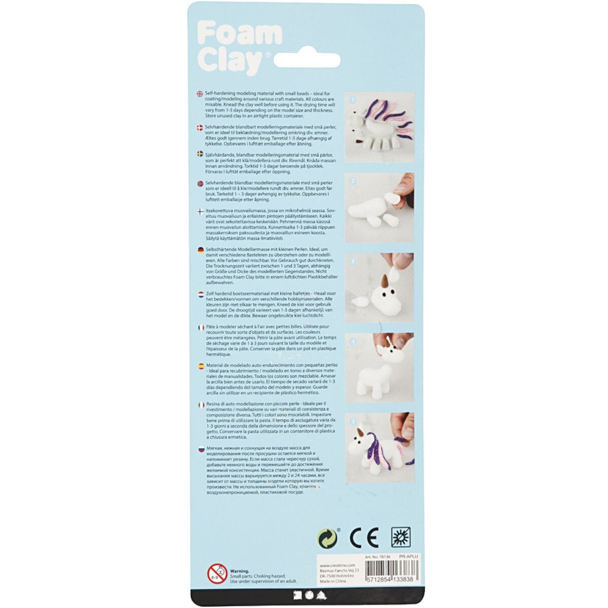 Piankowa masa do modelowania Foam Clay odcienie różu | Dadum