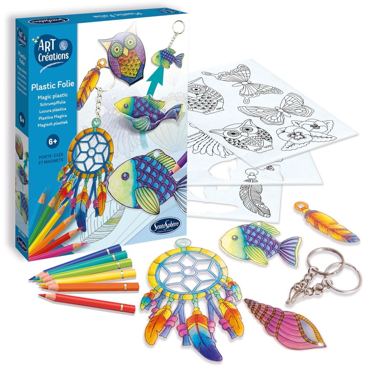 Breloczki i magnesy do robienia z magicznego plastiku, SentoSphere