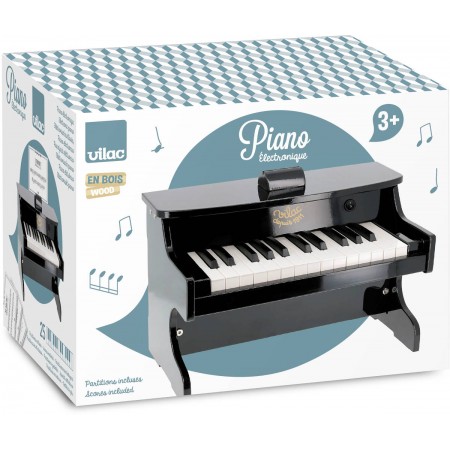 Vilac pianino czarne drewniane elektroniczne +3 | Dadum