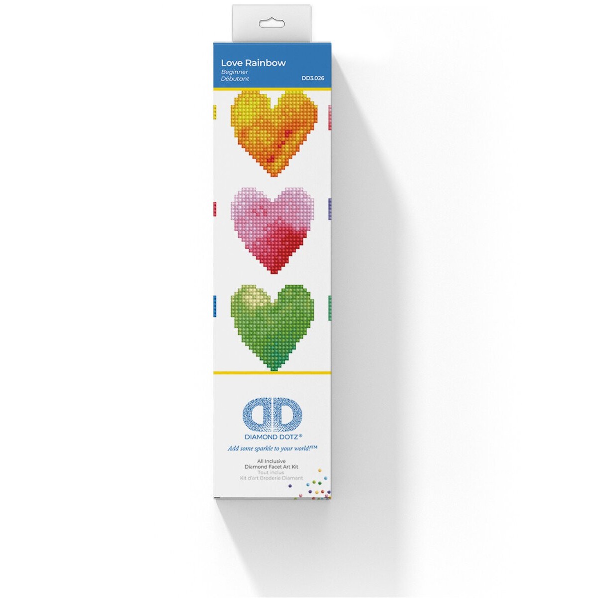 Diamond Dotz Love Rainbow obraz 23x23 cm malowanie diamencikami