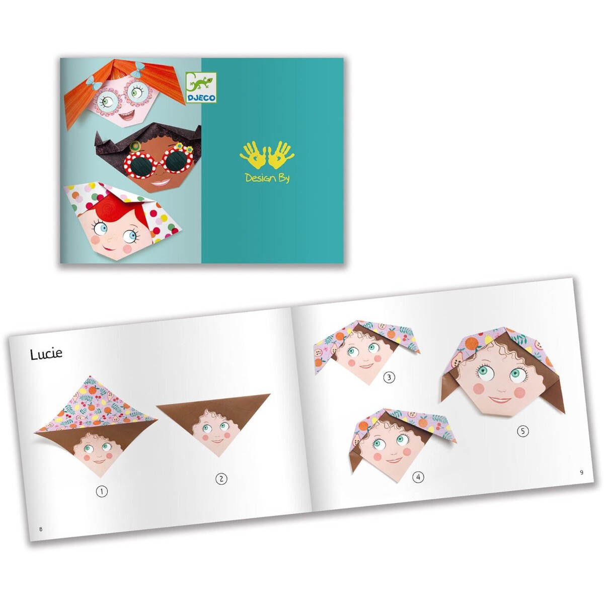 Djeco Origami Wesołe Twarzy dla dzieci +4