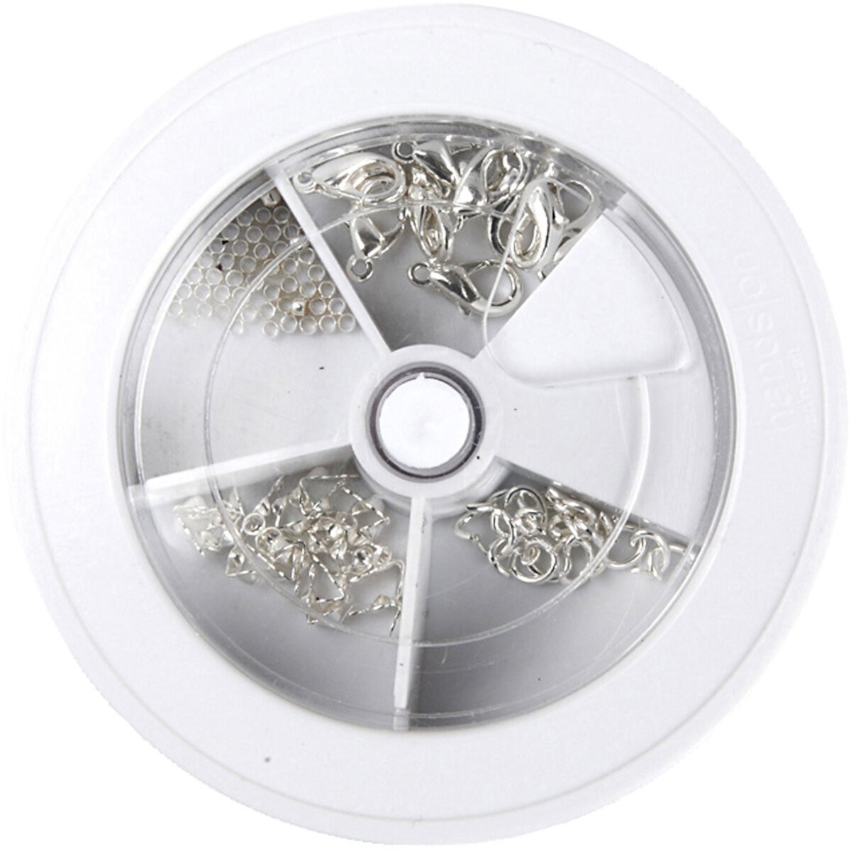 Startowy zestaw półfabrykatów do robienia biżuterii - kolor srebrny