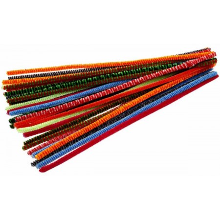 Druty kreatywne kolorowe w paski 30 sztuk - 30 cm x 6 mm