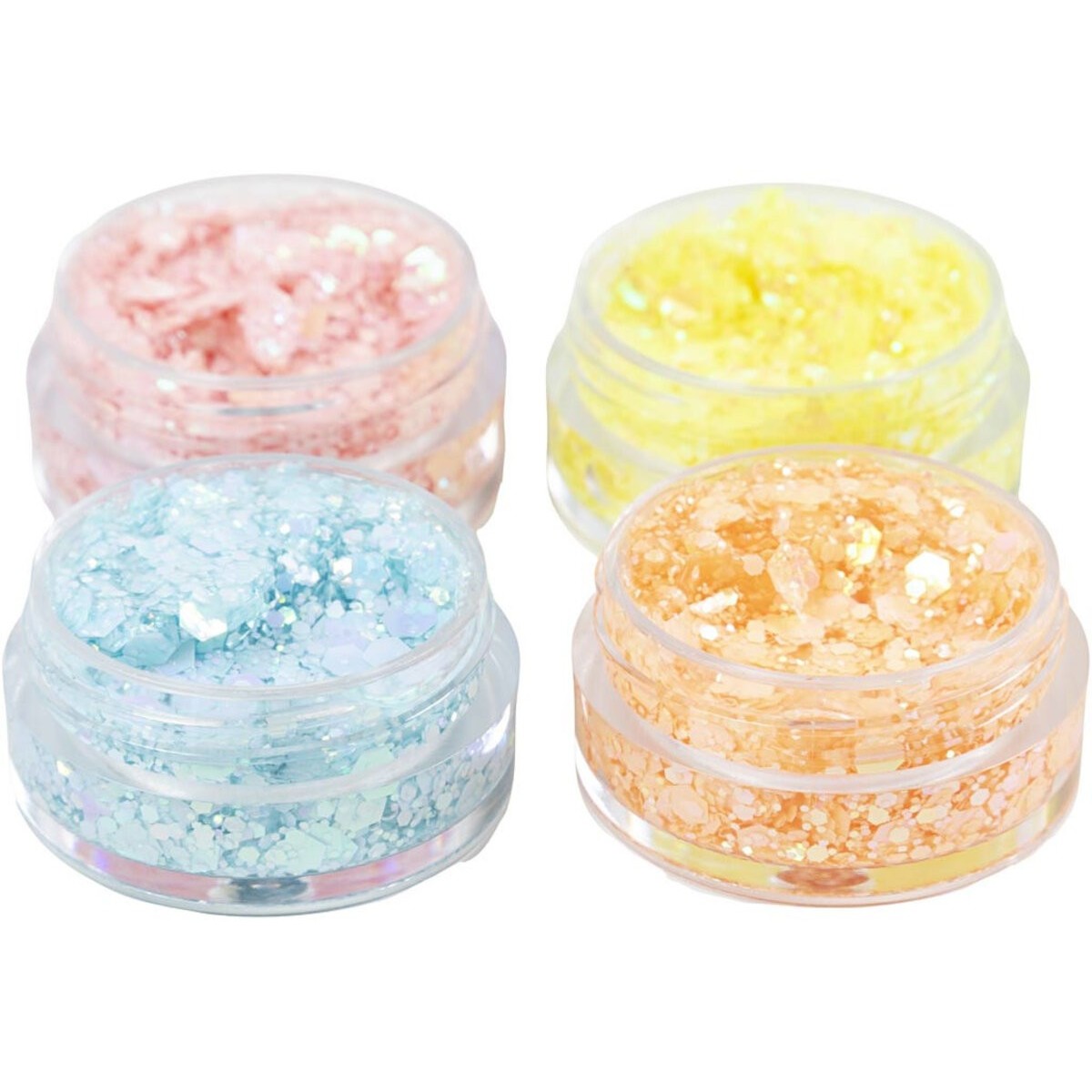 Glitter Clay brokatowa masa dekoracyjna, pastelowe kolory