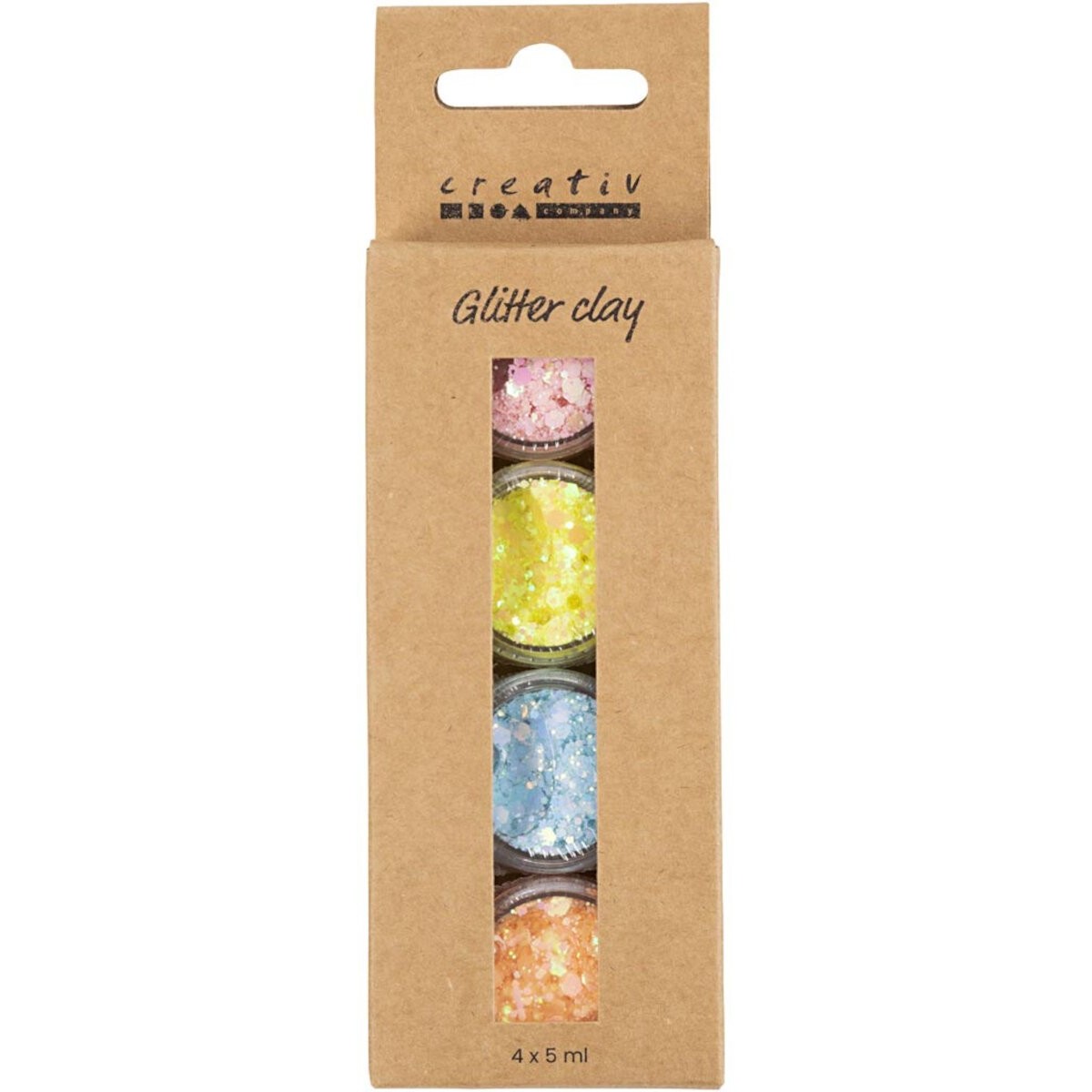 Glitter Clay brokatowa masa dekoracyjna, pastelowe kolory