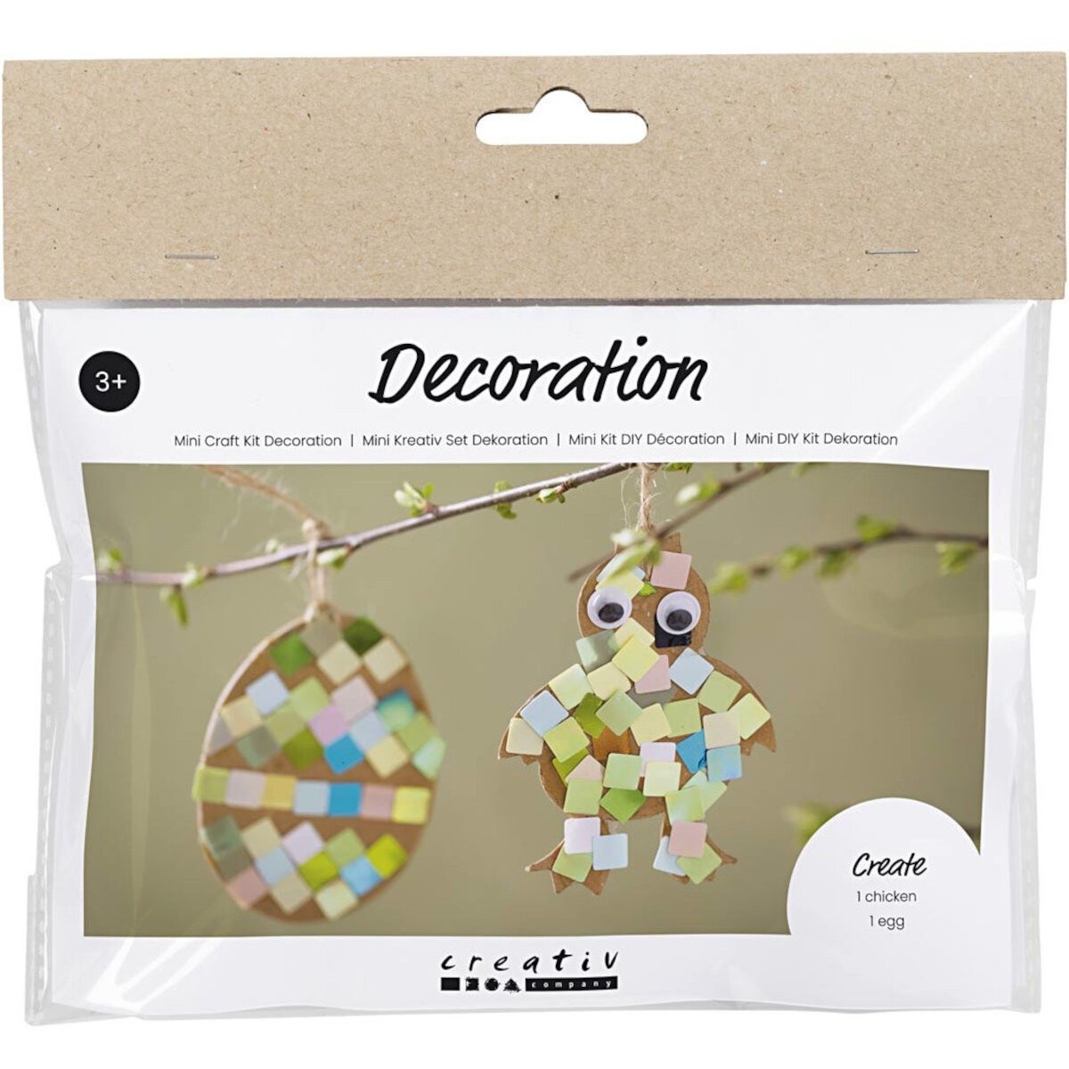Zestaw do robienia zawieszek Kurczak i Pisanka +3, Creotime