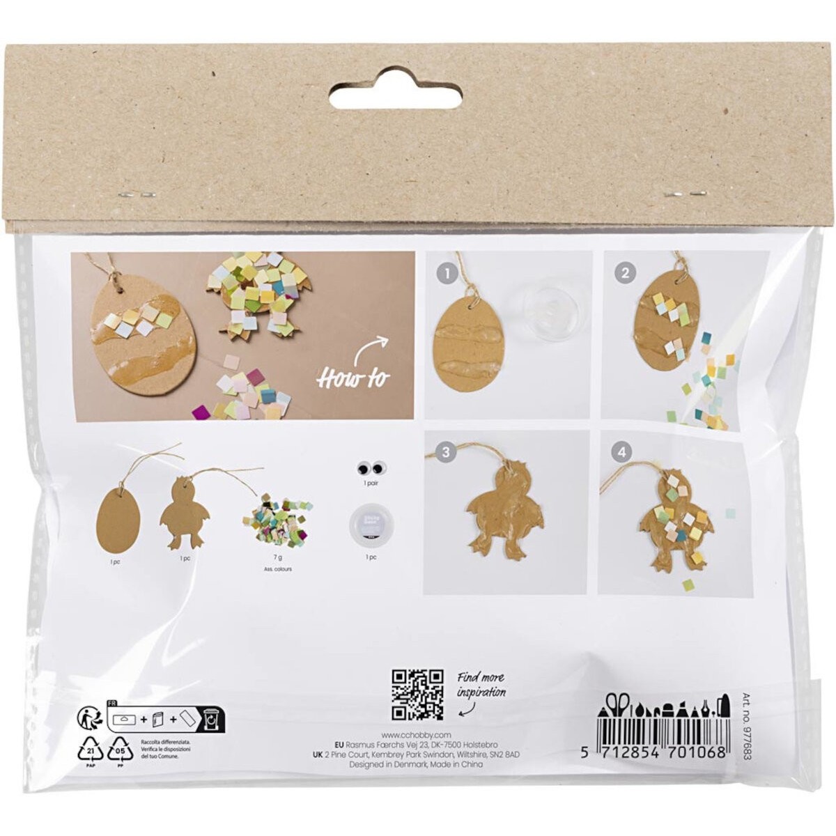 Zestaw do robienia zawieszek Kurczak i Pisanka +3, Creotime