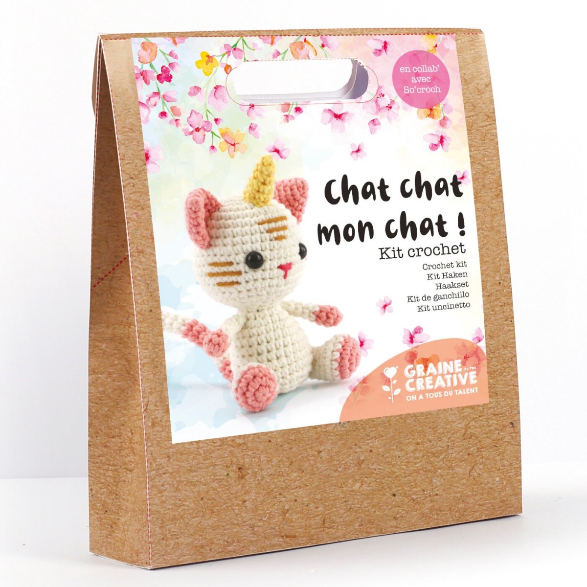 Zestaw do szydełkowania Kotek Amigurumi, Graine Creative