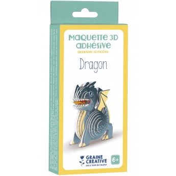 Smok makieta kartonowa 3D do złożenia, Graine Creative