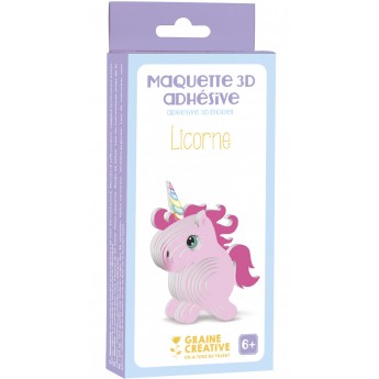 Jednorożec makieta kartonowa 3D do złożenia, Graine Creative