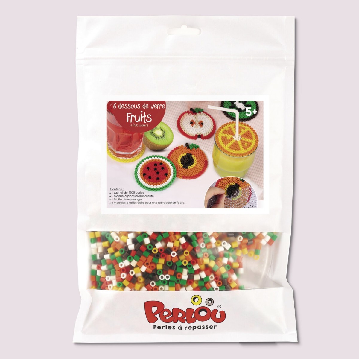 Podstawki pod kubek z koralików do prasowania, Graine Creative