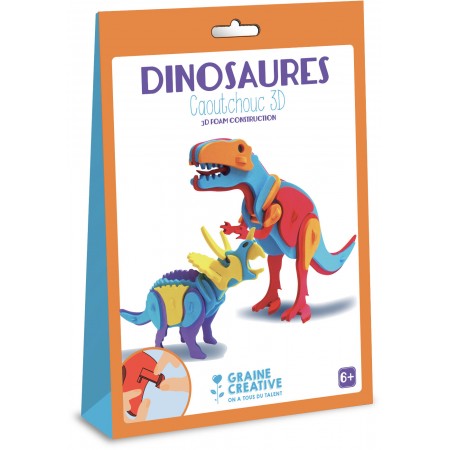 Dinozaury 2 makiety piankowe 3D do złożenia, Graine Creative