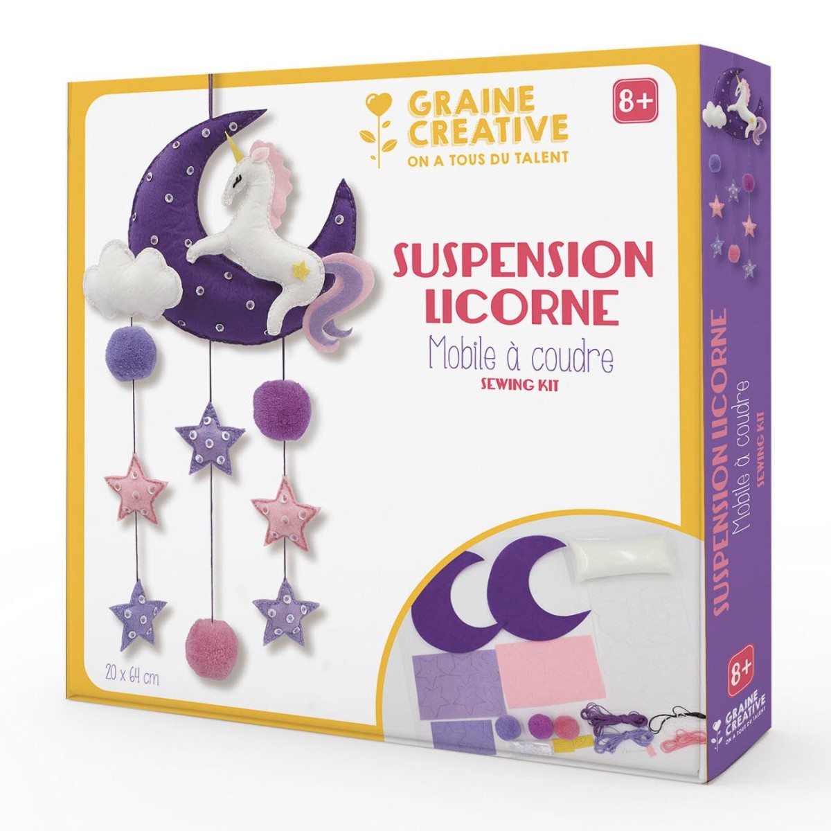 Zawieszka dekoracyjna Jednorożce do szycia +8, Graine Creative