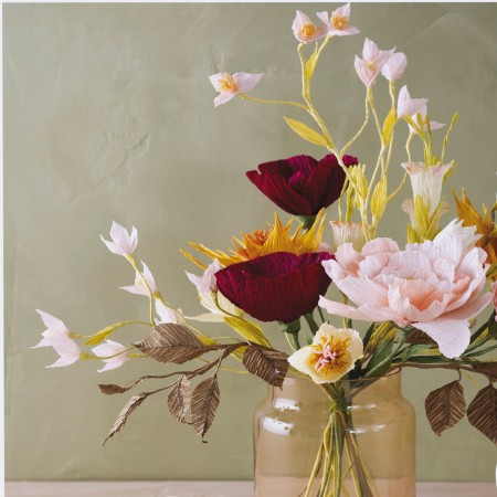 Kolorowy bukiet z kwiatów z krepiny do robienia zestaw DIY, Creativ