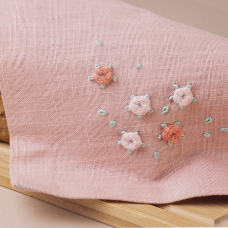 Zestaw DIY Serwetka z różyczkami do haftowania, Creativ Zestaw DIY Serwetka z różyczkami do haftowania, Creativ