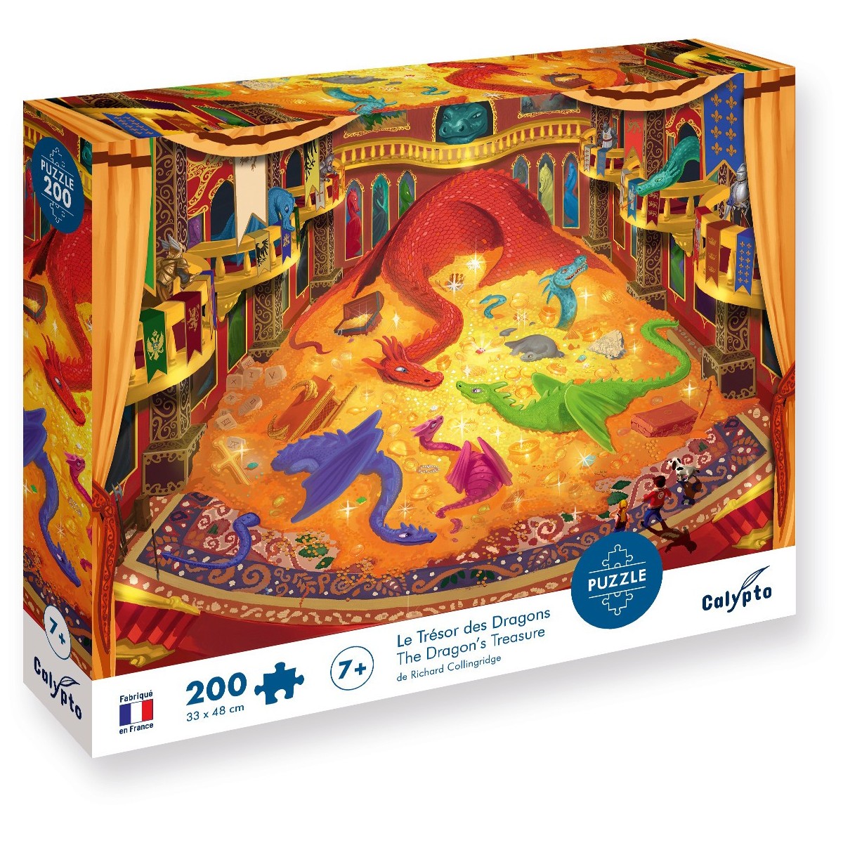 Puzzle 200 elementów Skarb Smoków, Calypto