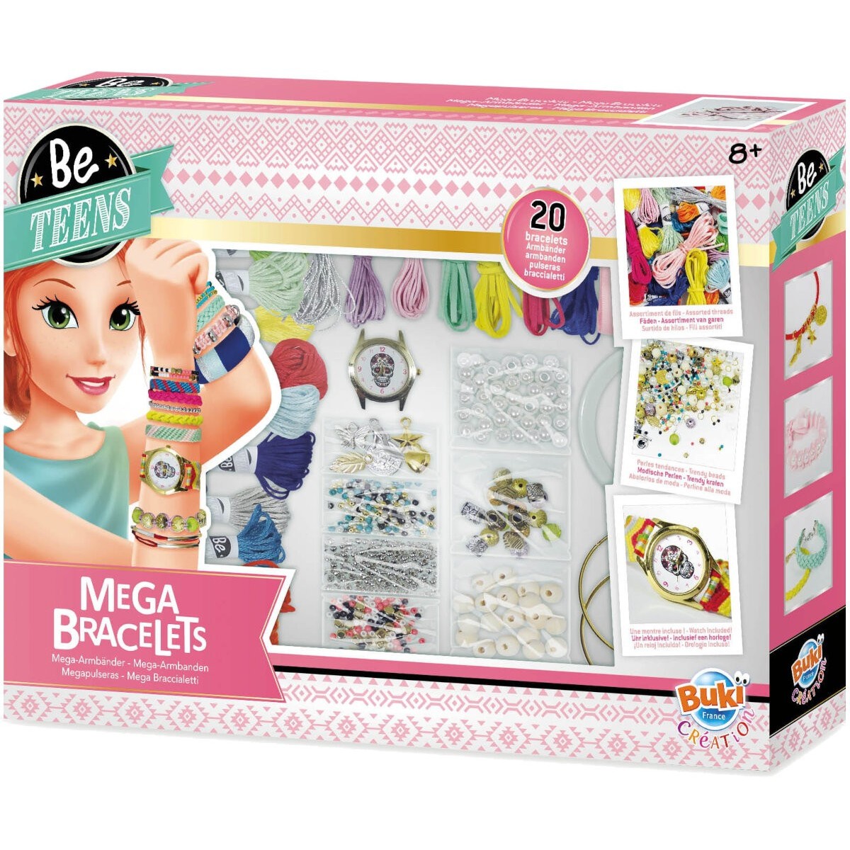 Zestaw do robienia 20 bransoletek od 8 lat, Buki