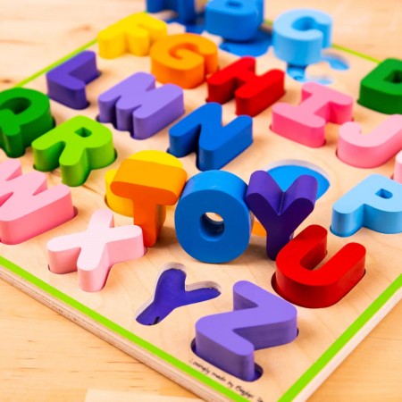 ABC Alfabet układanka drewniana dla dzieci +18mc | Dadum