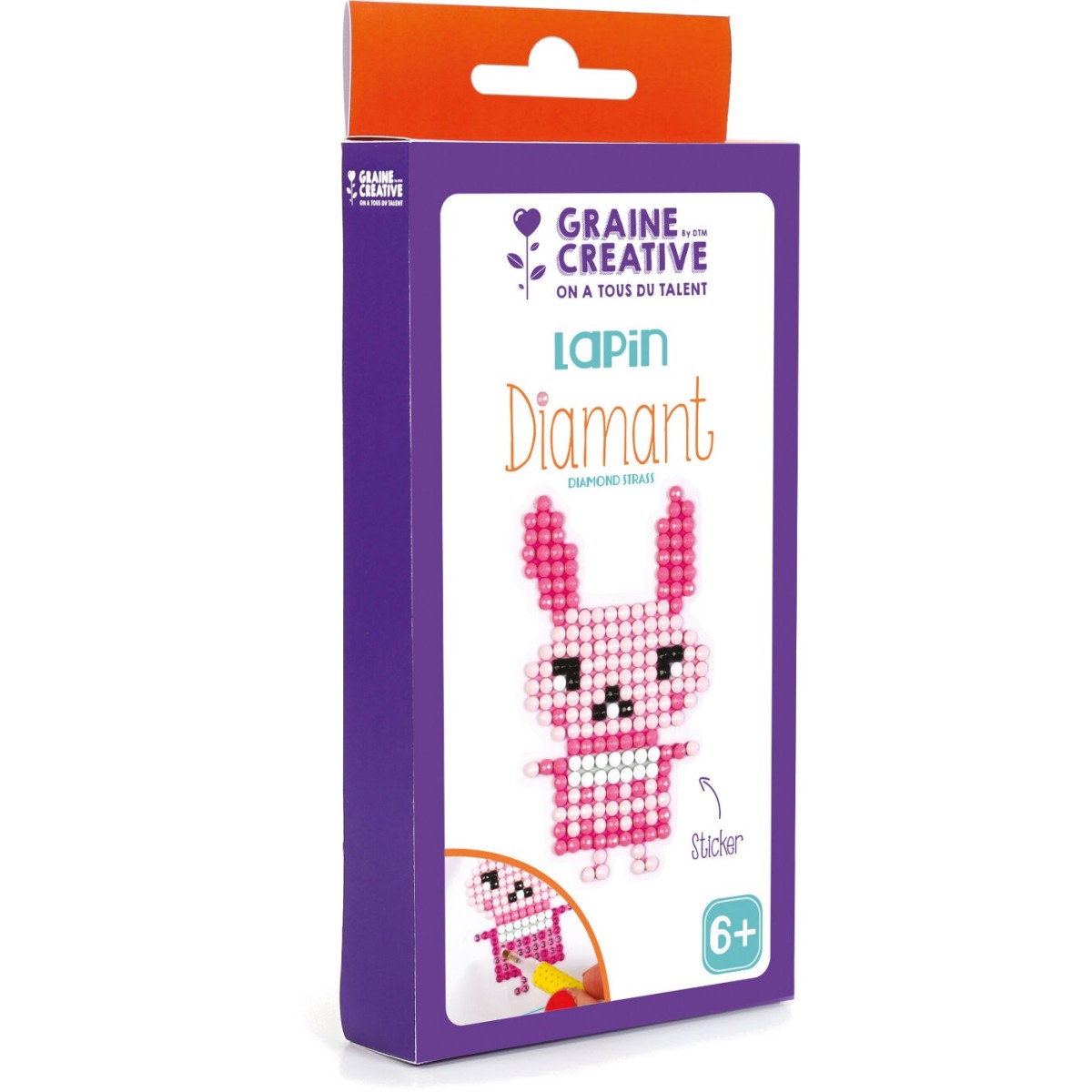 Naklejka diamentowa mozaika Królik +6 Graine Creative | Dadum Kraków