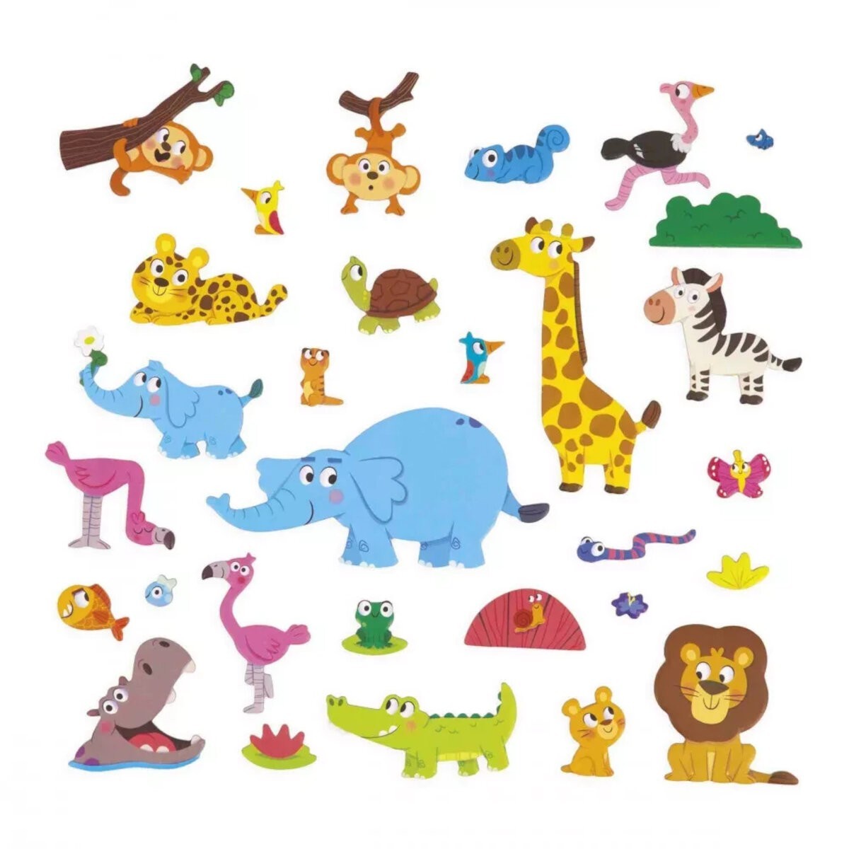 Janod Magneti'stories Afrykańskie zwierzęta magnetyczna układanka +3