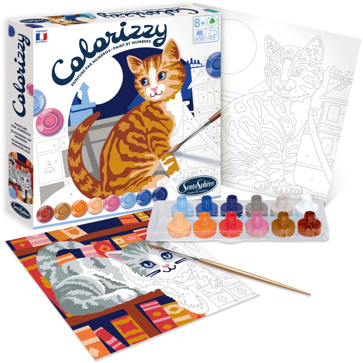 SentoSphere COLORIZZY Koty malowanie po numerach | Dadum