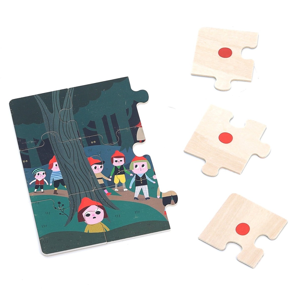 Vilac Puzzle 4x9 el. Paluszek (Baśn C.Perrault) +2