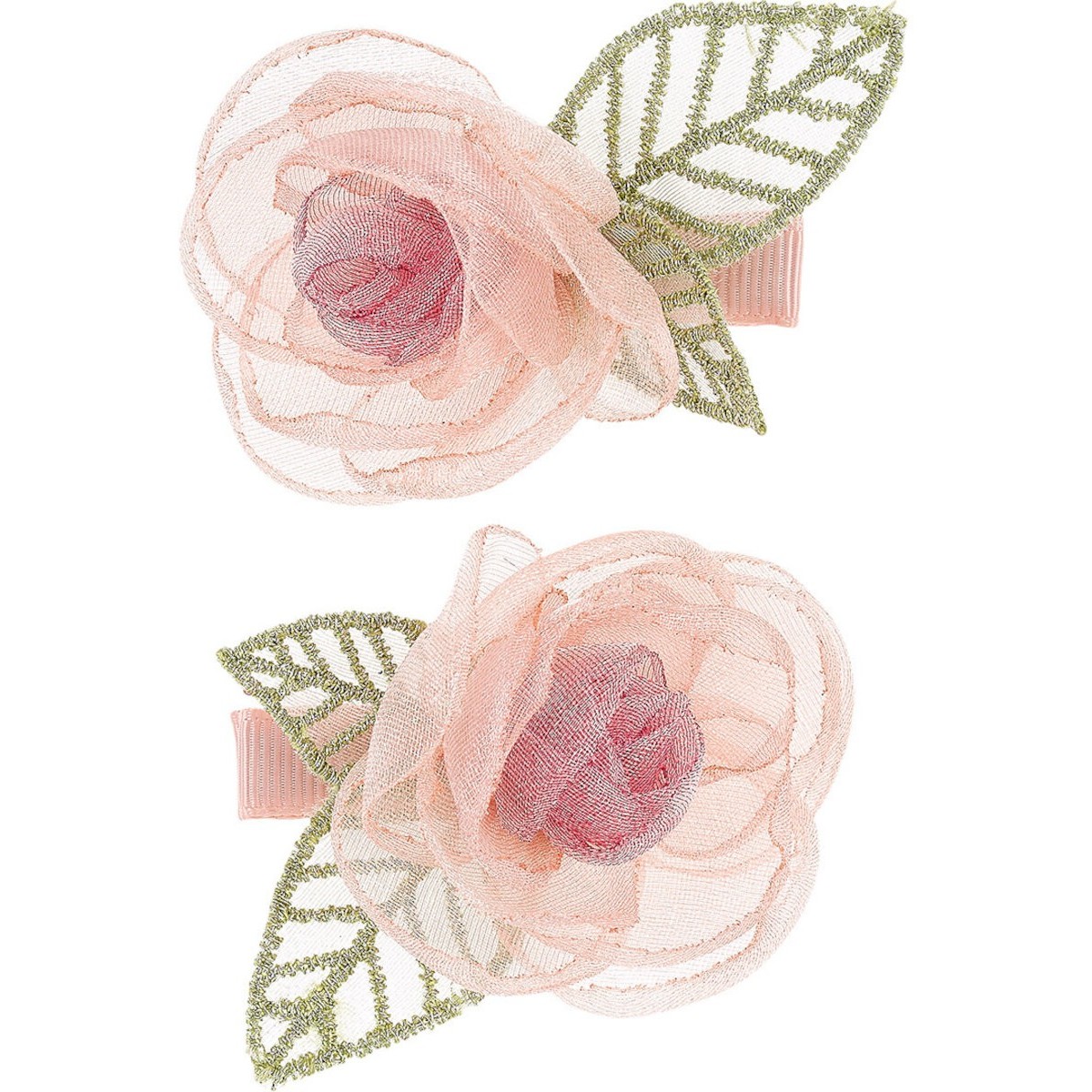 Ozdobne klipsy do włosów dla dziewczynki Klaasje z różyczkami 2 sztuki, Souza!
