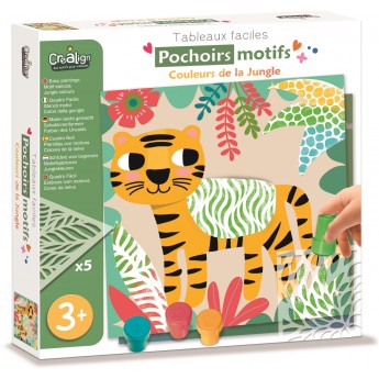 Crea Lign' Malowanie szablonami Dżungla dla dzieci +3